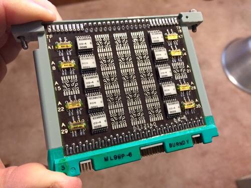 Saturn Instrument Unit launch vehicle digital computer page logic card